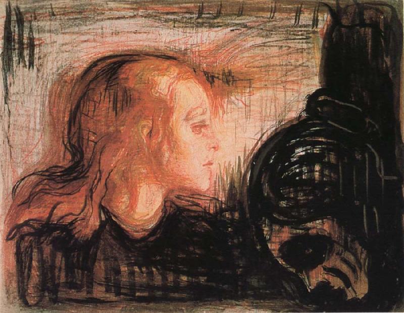 Edvard Munch The Children is ill oil painting image